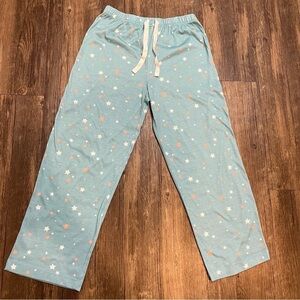 Girls Blue Stars Drawstring Button Pjs Size 10
